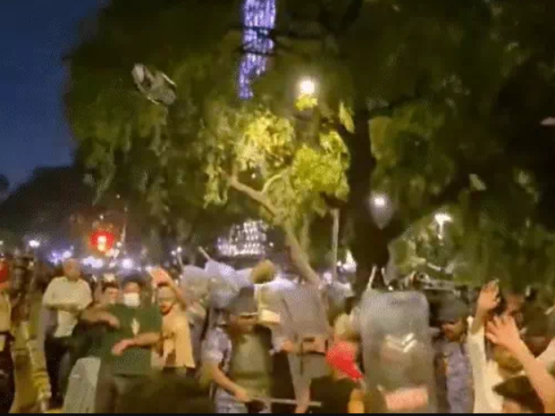 Clash CJP Supporters Police Protest