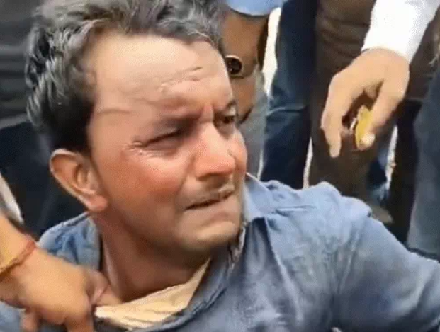 The beaten man