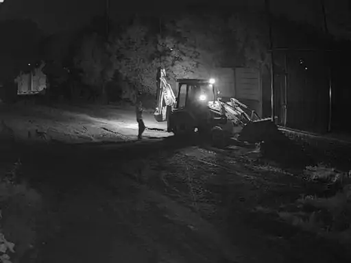 Youth demolishing cricket ground with bulldozer in Gurugram