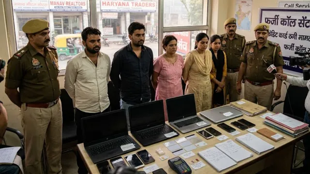 Faridabad: High-tech fake call center busted; 7 cyber fraudsters, including the kingpin, arrested.